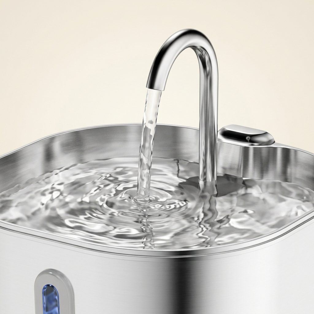 FreshFlow spout and flowing-water detail