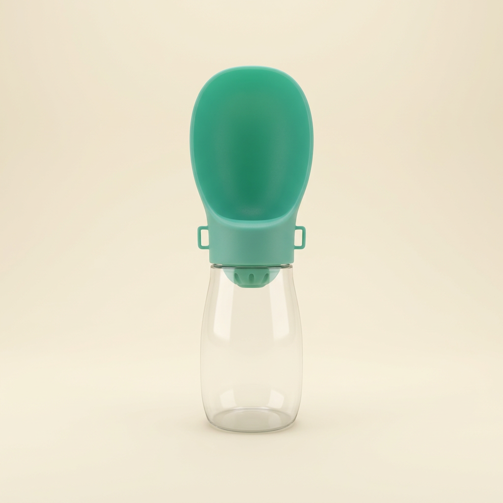 Green travel bottle premium product photo
