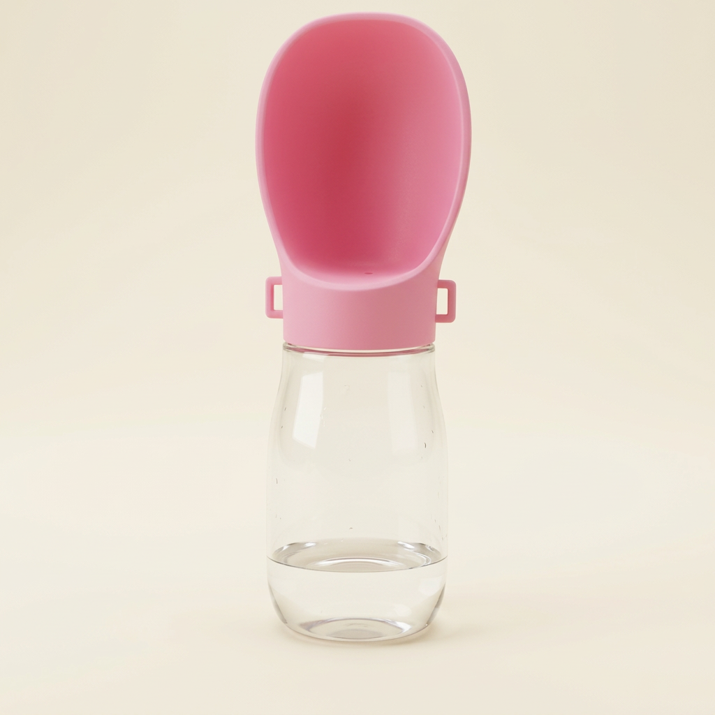 Pink travel bottle premium product photo