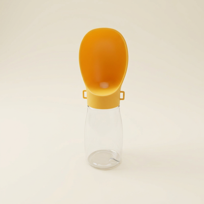 Yellow travel bottle premium product photo
